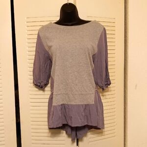 Luxurious Gray casual top- feels like raw silk